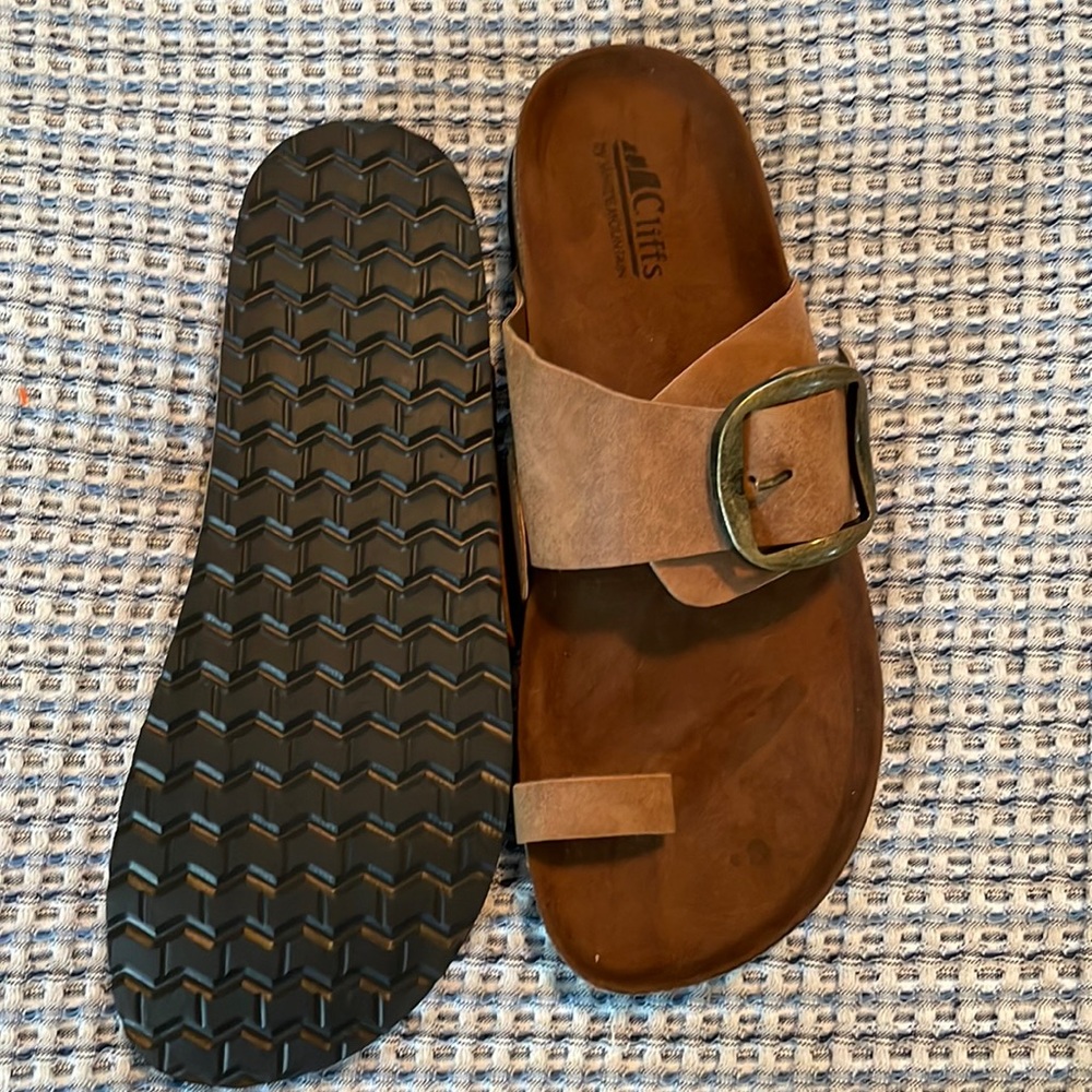 Cliffs by white mountain sandals